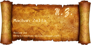 Machan Zella névjegykártya